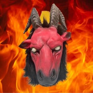 Uni-Sex High-Quality Demon or Krampus Full Head Adult Mask